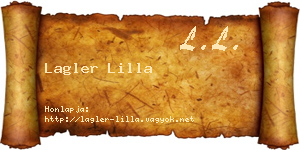 Lagler Lilla névjegykártya